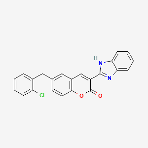 molecular formula C23H15ClN2O2 B4173524 3-(1H-benzimidazol-2-yl)-6-(2-chlorobenzyl)-2H-chromen-2-one 
