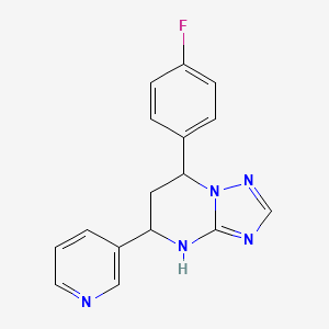 molecular formula C16H14FN5 B4173525 7-(4-fluorophenyl)-5-(3-pyridinyl)-4,5,6,7-tetrahydro[1,2,4]triazolo[1,5-a]pyrimidine 