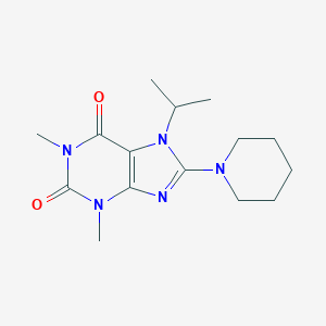 molecular formula C15H23N5O2 B417353 7-isopropyl-1,3-dimethyl-8-(1-piperidinyl)-3,7-dihydro-1H-purine-2,6-dione 