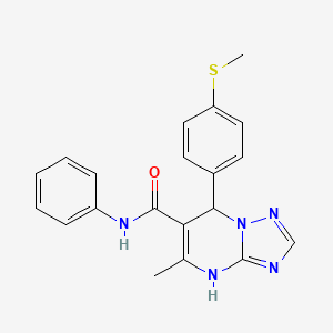 molecular formula C20H19N5OS B4173567 5-methyl-7-[4-(methylthio)phenyl]-N-phenyl-4,7-dihydro[1,2,4]triazolo[1,5-a]pyrimidine-6-carboxamide 
