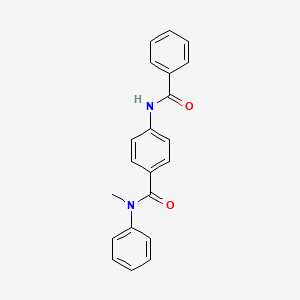 molecular formula C21H18N2O2 B4173596 4-(benzoylamino)-N-methyl-N-phenylbenzamide 