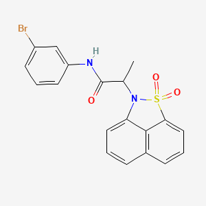 molecular formula C19H15BrN2O3S B4173623 N-(3-bromophenyl)-2-(1,1-dioxido-2H-naphtho[1,8-cd]isothiazol-2-yl)propanamide 