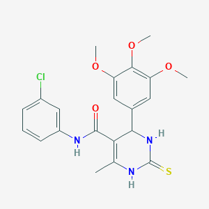 N-(3-chlorophenyl)-6-methyl-2-sulfanylidene-4-(3,4,5-trimethoxyphenyl)-3,4-dihydro-1H-pyrimidine-5-carboxamide