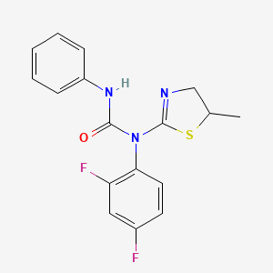 molecular formula C17H15F2N3OS B4173631 N-(2,4-difluorophenyl)-N-(5-methyl-4,5-dihydro-1,3-thiazol-2-yl)-N'-phenylurea 