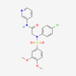 N~2~-(4-chlorophenyl)-N~2~-[(3,4-dimethoxyphenyl)sulfonyl]-N~1~-3-pyridinylglycinamide