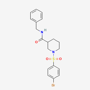 molecular formula C19H21BrN2O3S B4173637 N-benzyl-1-[(4-bromophenyl)sulfonyl]-3-piperidinecarboxamide 
