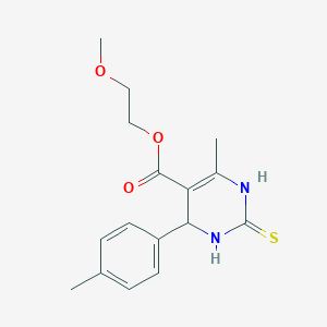 molecular formula C16H20N2O3S B417365 2-Methoxyethyl 6-methyl-4-(4-methylphenyl)-2-thioxo-1,2,3,4-tetrahydropyrimidine-5-carboxylate 