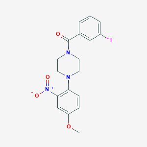 molecular formula C18H18IN3O4 B4173660 1-(3-iodobenzoyl)-4-(4-methoxy-2-nitrophenyl)piperazine 
