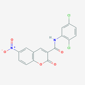 molecular formula C16H8Cl2N2O5 B417368 N-(2,5-dichlorophenyl)-6-nitro-2-oxo-2H-chromene-3-carboxamide 