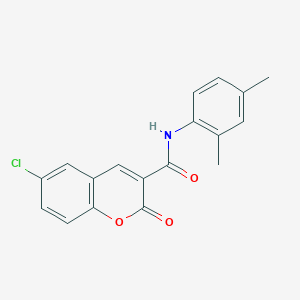 molecular formula C18H14ClNO3 B417369 6-chloro-N-(2,4-dimethylphenyl)-2-oxo-2H-chromene-3-carboxamide 