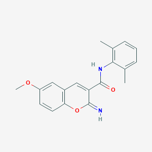 molecular formula C19H18N2O3 B417370 N-(2,6-dimethylphenyl)-2-imino-6-methoxychromene-3-carboxamide 