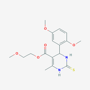 2-Methoxyethyl 4-(2,5-dimethoxyphenyl)-6-methyl-2-thioxo-1,2,3,4-tetrahydropyrimidine-5-carboxylate