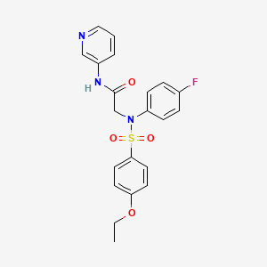 molecular formula C21H20FN3O4S B4173724 N~2~-[(4-ethoxyphenyl)sulfonyl]-N~2~-(4-fluorophenyl)-N~1~-3-pyridinylglycinamide 