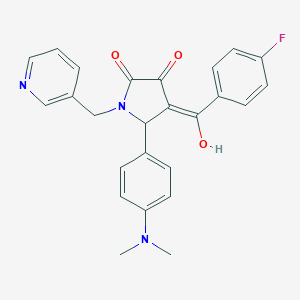 5-[4-(DIMETHYLAMINO)PHENYL]-4-(4-FLUOROBENZOYL)-3-HYDROXY-1-[(PYRIDIN-3-YL)METHYL]-2,5-DIHYDRO-1H-PYRROL-2-ONE