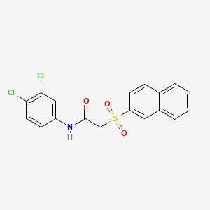 molecular formula C18H13Cl2NO3S B4173747 N-(3,4-dichlorophenyl)-2-(2-naphthylsulfonyl)acetamide 