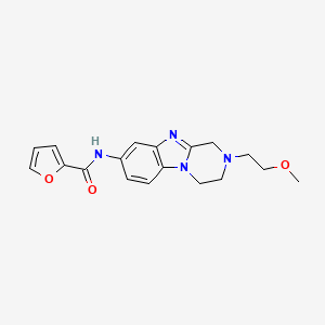 molecular formula C18H20N4O3 B4173821 N-[2-(2-methoxyethyl)-1,2,3,4-tetrahydropyrazino[1,2-a]benzimidazol-8-yl]-2-furamide 
