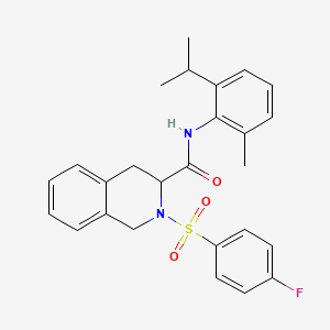 molecular formula C26H27FN2O3S B4173847 2-[(4-fluorophenyl)sulfonyl]-N-(2-isopropyl-6-methylphenyl)-1,2,3,4-tetrahydro-3-isoquinolinecarboxamide 