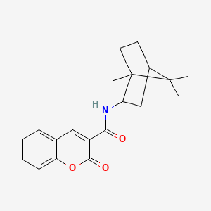2-oxo-N-(1,7,7-trimethylbicyclo[2.2.1]hept-2-yl)-2H-chromene-3-carboxamide