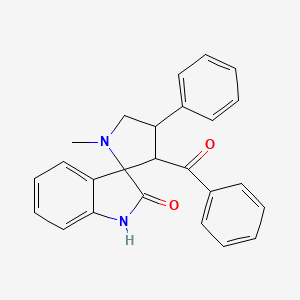 molecular formula C25H22N2O2 B4173878 3'-benzoyl-1'-methyl-4'-phenylspiro[indole-3,2'-pyrrolidin]-2(1H)-one 