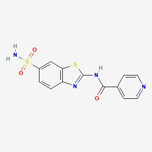 molecular formula C13H10N4O3S2 B4173921 N-[6-(aminosulfonyl)-1,3-benzothiazol-2-yl]isonicotinamide 