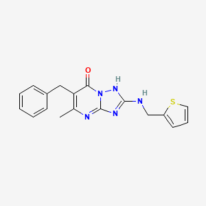 molecular formula C18H17N5OS B4173932 6-benzyl-5-methyl-2-[(2-thienylmethyl)amino][1,2,4]triazolo[1,5-a]pyrimidin-7(4H)-one 