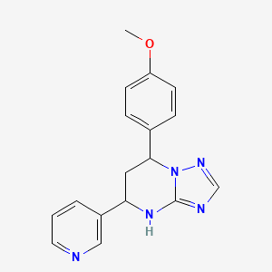 molecular formula C17H17N5O B4173957 7-(4-methoxyphenyl)-5-(3-pyridinyl)-4,5,6,7-tetrahydro[1,2,4]triazolo[1,5-a]pyrimidine 