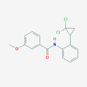 molecular formula C17H15Cl2NO2 B4174037 N-[2-(2,2-dichlorocyclopropyl)phenyl]-3-methoxybenzamide 