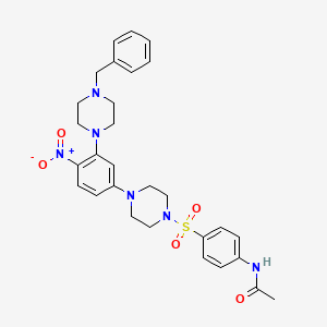N-[4-({4-[3-(4-benzyl-1-piperazinyl)-4-nitrophenyl]-1-piperazinyl}sulfonyl)phenyl]acetamide