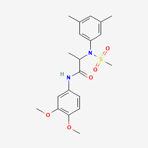 molecular formula C20H26N2O5S B4174054 N~1~-(3,4-dimethoxyphenyl)-N~2~-(3,5-dimethylphenyl)-N~2~-(methylsulfonyl)alaninamide 