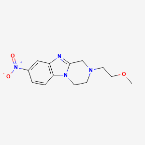 molecular formula C13H16N4O3 B4174078 2-(2-methoxyethyl)-8-nitro-1,2,3,4-tetrahydropyrazino[1,2-a]benzimidazole 