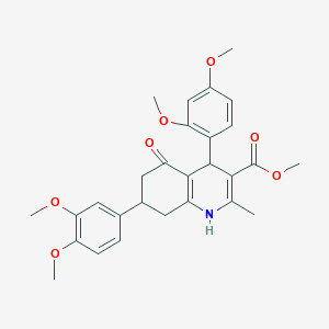methyl 4-(2,4-dimethoxyphenyl)-7-(3,4-dimethoxyphenyl)-2-methyl-5-oxo-4,6,7,8-tetrahydro-1H-quinoline-3-carboxylate