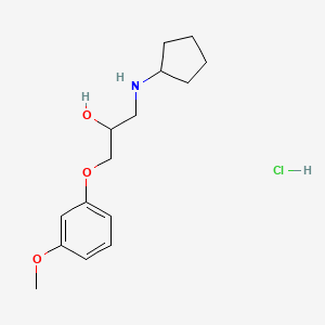 molecular formula C15H24ClNO3 B4174110 1-(cyclopentylamino)-3-(3-methoxyphenoxy)-2-propanol hydrochloride 