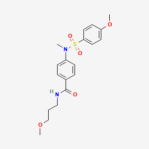 molecular formula C19H24N2O5S B4174147 4-[[(4-methoxyphenyl)sulfonyl](methyl)amino]-N-(3-methoxypropyl)benzamide 