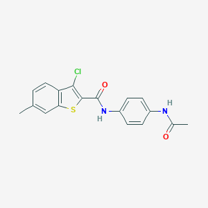 N-[4-(acetylamino)phenyl]-3-chloro-6-methyl-1-benzothiophene-2-carboxamide