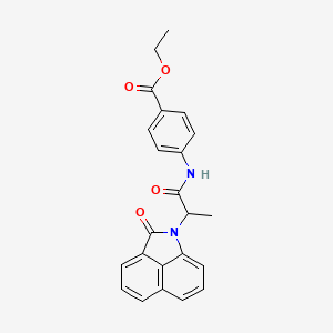 molecular formula C23H20N2O4 B4174150 ethyl 4-{[2-(2-oxobenzo[cd]indol-1(2H)-yl)propanoyl]amino}benzoate 