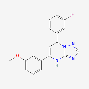 molecular formula C18H15FN4O B4174163 7-(3-fluorophenyl)-5-(3-methoxyphenyl)-4,7-dihydro[1,2,4]triazolo[1,5-a]pyrimidine 