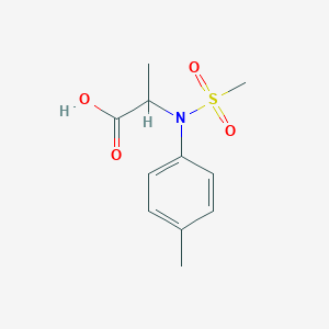 molecular formula C11H15NO4S B4174178 N-(4-methylphenyl)-N-(methylsulfonyl)alanine 