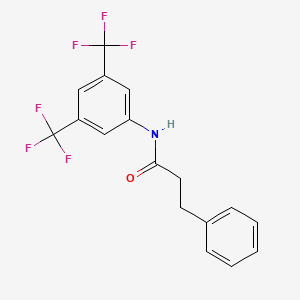 molecular formula C17H13F6NO B4174200 N-[3,5-bis(trifluoromethyl)phenyl]-3-phenylpropanamide 