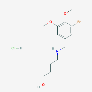 molecular formula C13H21BrClNO3 B4174215 4-[(3-bromo-4,5-dimethoxybenzyl)amino]-1-butanol hydrochloride 