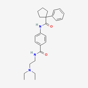 N-[2-(diethylamino)ethyl]-4-{[(1-phenylcyclopentyl)carbonyl]amino}benzamide