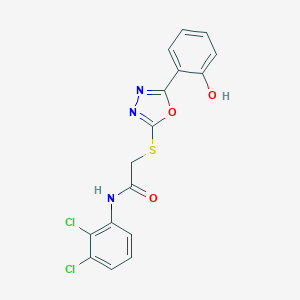 molecular formula C16H11Cl2N3O3S B417424 N-(2,3-dichlorophenyl)-2-[[5-(2-hydroxyphenyl)-1,3,4-oxadiazol-2-yl]sulfanyl]acetamide 