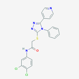 N-(3,4-dichlorophenyl)-2-[(4-phenyl-5-pyridin-4-yl-4H-1,2,4-triazol-3-yl)sulfanyl]acetamide