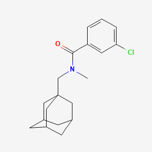 molecular formula C19H24ClNO B4174291 N-(1-adamantylmethyl)-3-chloro-N-methylbenzamide 