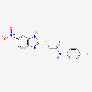 molecular formula C15H11IN4O3S B4174309 N-(4-iodophenyl)-2-[(5-nitro-1H-benzimidazol-2-yl)thio]acetamide 