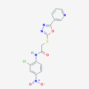 N-{2-chloro-4-nitrophenyl}-2-[(5-pyridin-3-yl-1,3,4-oxadiazol-2-yl)sulfanyl]acetamide