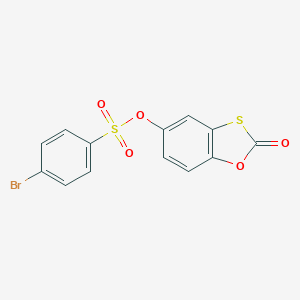 molecular formula C13H7BrO5S2 B417437 2-Oxo-1,3-benzoxathiol-5-yl 4-bromobenzenesulfonate 