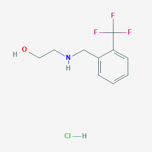 molecular formula C10H13ClF3NO B4174383 2-{[2-(trifluoromethyl)benzyl]amino}ethanol hydrochloride 