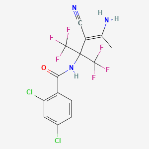 molecular formula C14H9Cl2F6N3O B4174413 N-[3-amino-2-cyano-1,1-bis(trifluoromethyl)-2-buten-1-yl]-2,4-dichlorobenzamide 