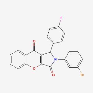 molecular formula C23H13BrFNO3 B4174427 2-(3-bromophenyl)-1-(4-fluorophenyl)-1,2-dihydrochromeno[2,3-c]pyrrole-3,9-dione 