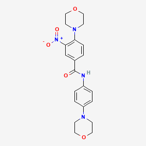molecular formula C21H24N4O5 B4174429 4-(4-morpholinyl)-N-[4-(4-morpholinyl)phenyl]-3-nitrobenzamide 